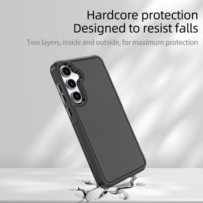 Pour Samsung Galaxy A55 5G Coque de Téléphone RougePoivre Armor PC Hybride TPU (Noir)