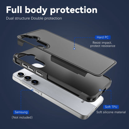 Pour Samsung Galaxy A55 5G Coque de Téléphone RougePoivre Armor PC Hybride TPU (Noir)