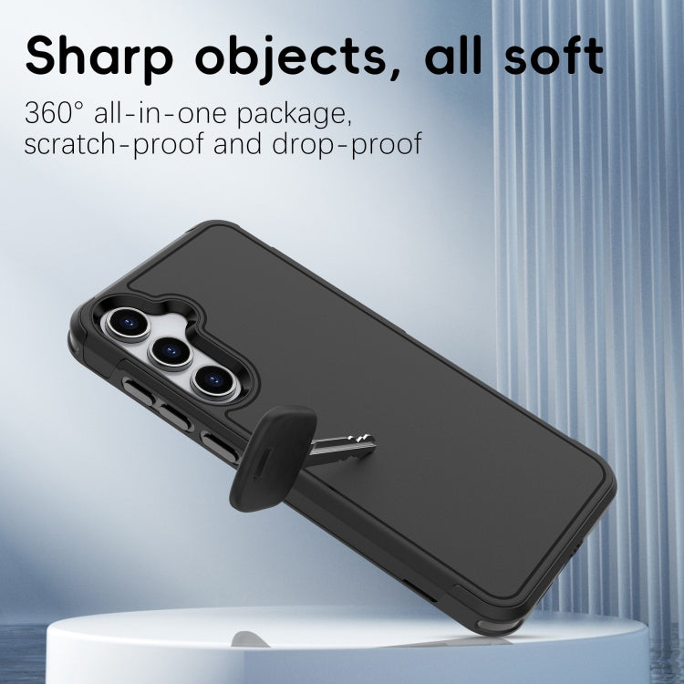 Pour Samsung Galaxy A55 5G Coque de Téléphone RougePoivre Armor PC Hybride TPU (Noir)