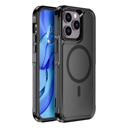 For iPhone 14 Pro Max RedPepper Armor Magsafe PC Hybrid TPU Phone Case(Black)