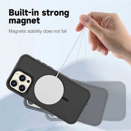 For iPhone 16 Pro Max RedPepper Armor Magsafe PC Hybrid TPU Phone Case(Black)
