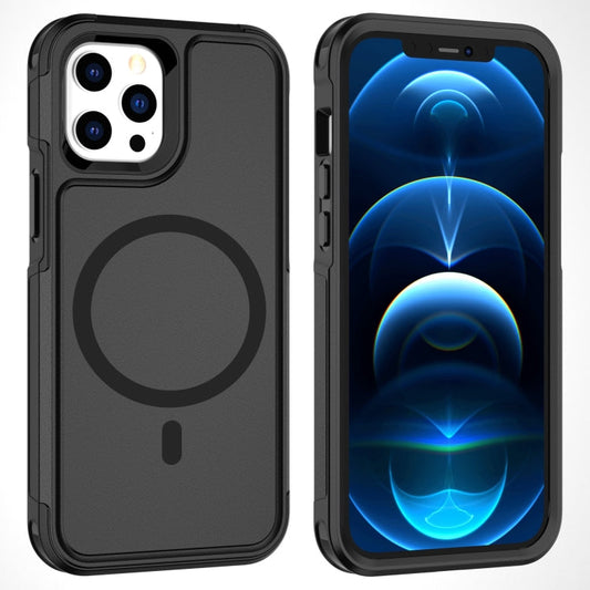Pour iPhone 12 Pro Max RedPepper Armor Magsafe PC Hybrid TPU Coque de téléphone (noir)