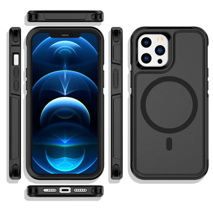 For iPhone 12 Pro Max RedPepper Armor Magsafe PC Hybrid TPU Phone Case(Black)