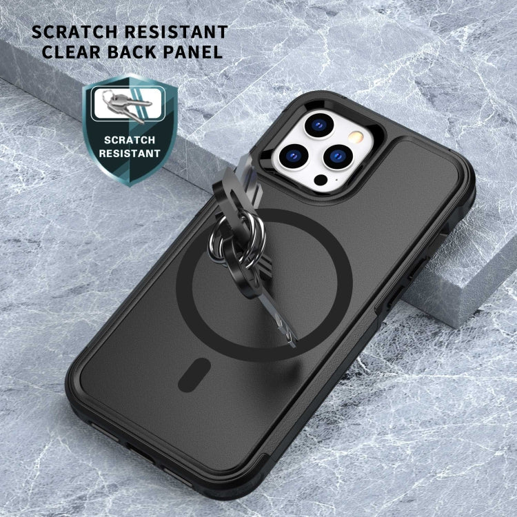 For iPhone 12 Pro Max RedPepper Armor Magsafe PC Hybrid TPU Phone Case(Black)