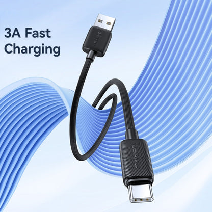 USAMS US-SJ693 USB to USB-C / Type-C 3A Striped Fast Charge Data Cable, Length:2m(White)