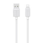 Câble de données de charge rapide rayé USAMS US-SJ689 USB vers 8 broches 2.4A, longueur : 1m (Blanc)
