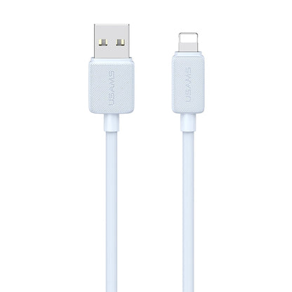 USAMS US-SJ694 USB to 8 Pin 2.4A Striped Fast Charge Data Cable, Length:2m(Blue)