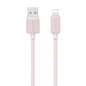 USAMS US-SJ694 USB to 8 Pin 2.4A Striped Fast Charge Data Cable, Length:2m(Pink)