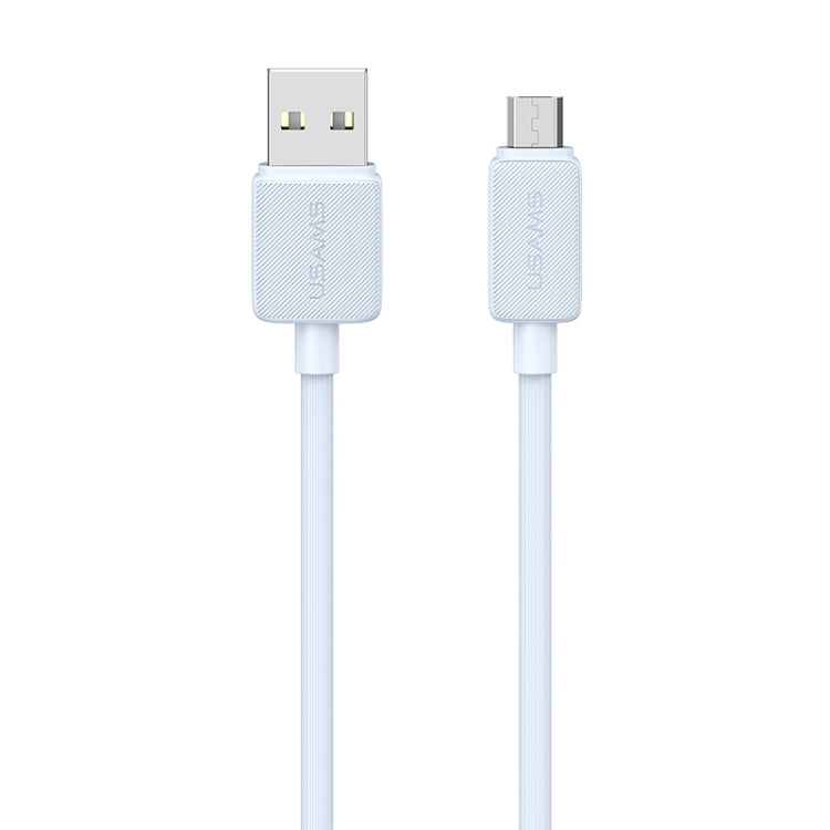 USAMS US-SJ690 Câble de données de charge rapide rayé USB vers Micro USB 2A, Longueur: 1m (Bleu)