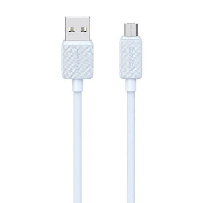 USAMS US-SJ690 Câble de données de charge rapide rayé USB vers Micro USB 2A, Longueur: 1m (Bleu)
