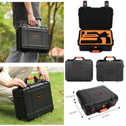 For DJI RS 4 Sunnylife Safety Carrying Case Waterproof Hard Case Box(Black)
