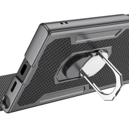 For Samsung Galaxy S24 Ultra 5G GKK Armor Flip Leather Phone Case, Without Pen(Litchi Texture Black)