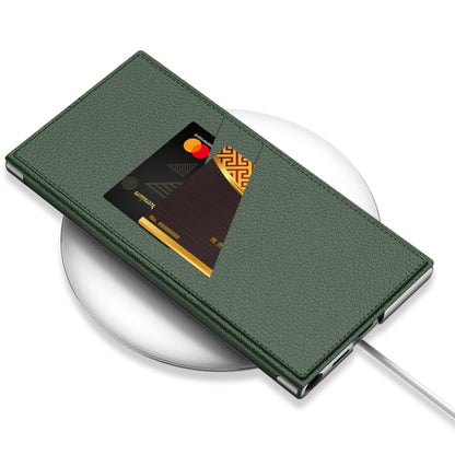 Pour la coque de téléphone en cuir GKK Armor Flip pour Samsung Galaxy S23 Ultra 5G, sans stylet (texture fibre de carbone)