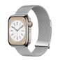 Pour Apple Watch SE 2022 44mm ZGA Bracelet de Montre Milanais Magnétique en Métal (Argent)
