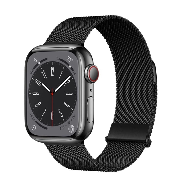 For Apple Watch Series 2 42mm ZGA Milanese Magnetic Metal Watch Band(Black)