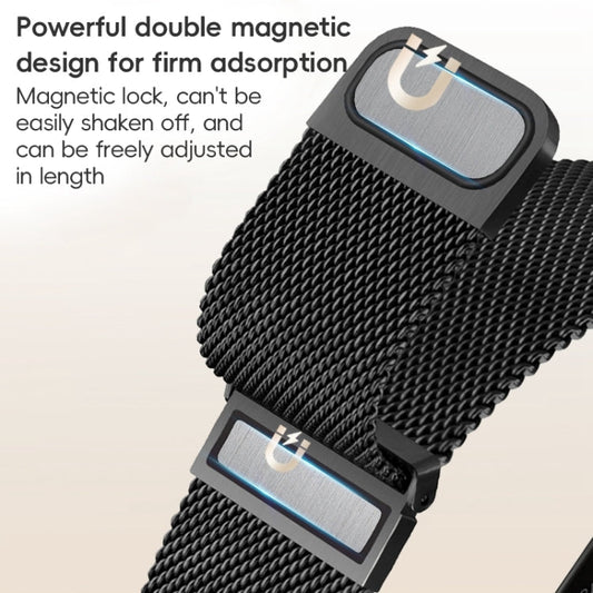 For Apple Watch Series 10 42mm ZGA Milanese Magnetic Metal Watch Band(Silver)