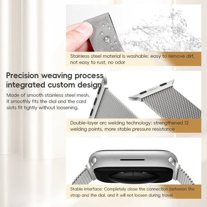 For Apple Watch Series 2 42mm ZGA Milanese Magnetic Metal Watch Band(Silver)