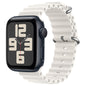 For Apple Watch SE 2023 44mm ZGA Ocean Silicone Watch Band(White)