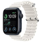 For Apple Watch SE 44mm ZGA Ocean Silicone Watch Band(White)