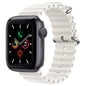 For Apple Watch Series 5 44mm ZGA Ocean Silicone Watch Band(White)