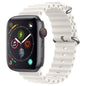 For Apple Watch Series 4 44mm ZGA Ocean Silicone Watch Band(White)