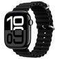Pour Apple Watch Series 10 42mm ZGA Bracelet en silicone Ocean (noir)
