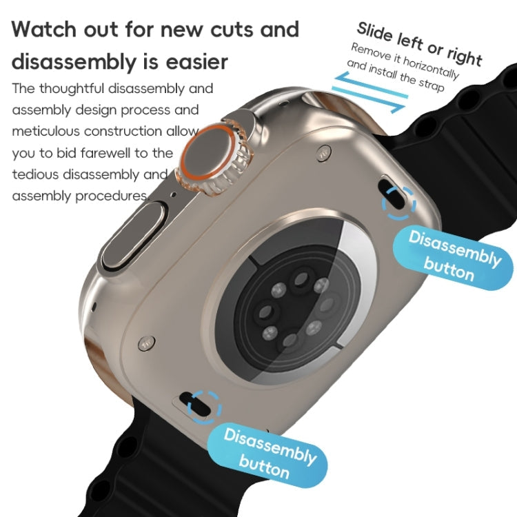 For Apple Watch Ultra 49mm ZGA Ocean Silicone Watch Band(Black)