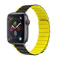 Pour bracelet de montre en silicone magnétique bicolore ZGA (gris + jaune) pour Apple Watch Series 4 44 mm