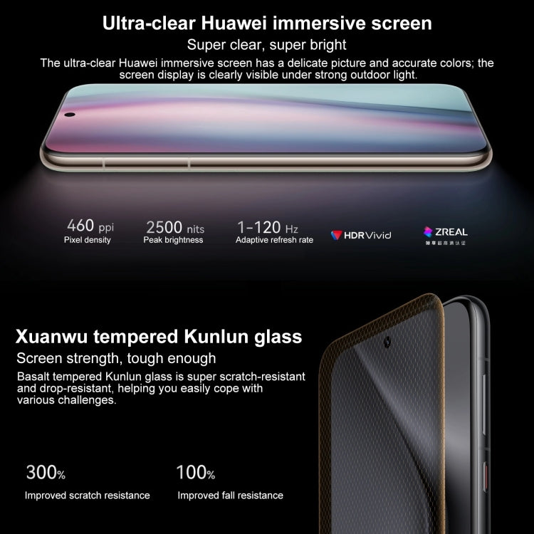 HUAWEI Pura 70 Ultra, 16GB+1TB, Screen Fingerprint Identification, 6.8 inch HarmonyOS 4.2 Kirin 9010 Octa Core up to 2.3GHz, NFC, OTG, Not Support Google Play(White)