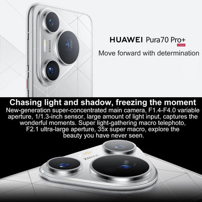 HUAWEI Pura 70 Pro+, 16GB+512GB, Screen Fingerprint Identification, 6.8 inch HarmonyOS 4.2 Kirin 9010 Octa Core up to 2.3GHz, NFC, OTG, Not Support Google Play(Silver)