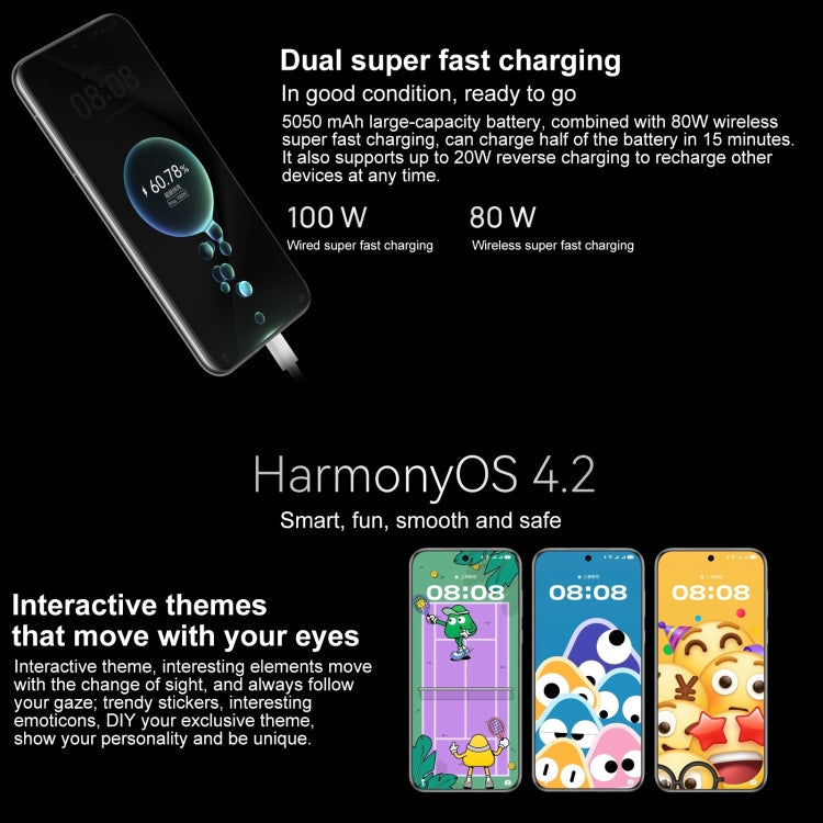 HUAWEI Pura 70 Pro+, 16GB+512GB, Screen Fingerprint Identification, 6.8 inch HarmonyOS 4.2 Kirin 9010 Octa Core up to 2.3GHz, NFC, OTG, Not Support Google Play(Silver)