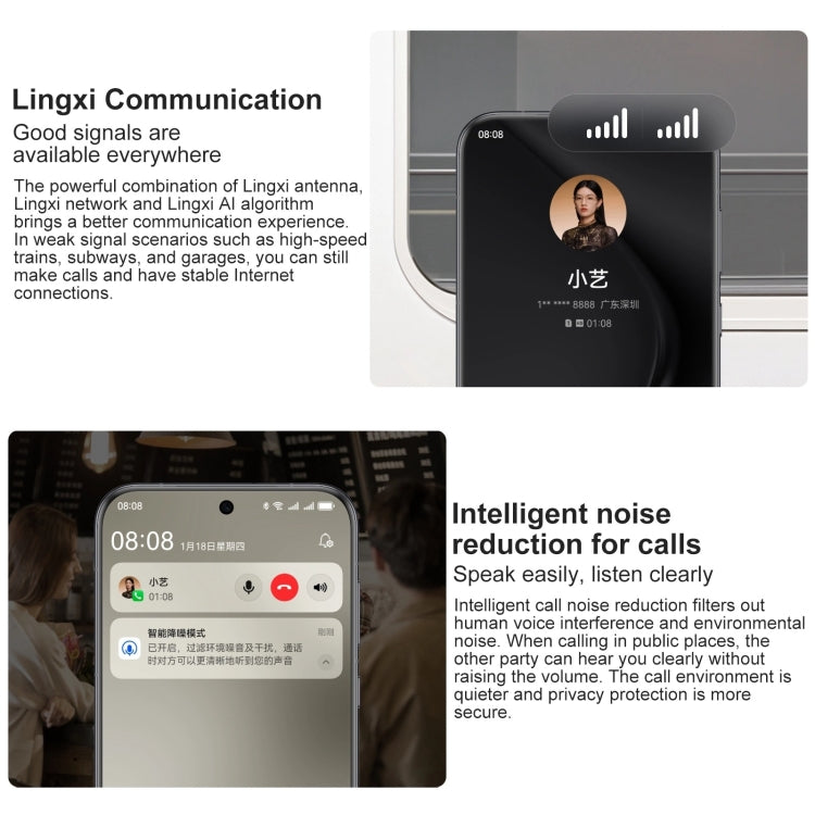 HUAWEI Pura 70 Pro, 12GB+1TB, Screen Fingerprint Identification, 6.8 inch HarmonyOS 4.2 Kirin 9010 Octa Core up to 2.3GHz, NFC, OTG, Not Support Google Play(White)