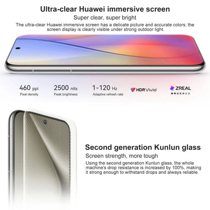 HUAWEI Pura 70 Pro, 12GB+1TB, Screen Fingerprint Identification, 6.8 inch HarmonyOS 4.2 Kirin 9010 Octa Core up to 2.3GHz, NFC, OTG, Not Support Google Play(White)