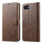 LC.IMEEKE Calf Texture Horizontal Flip Leather Case For iPhone 16e / 17e(Brown)