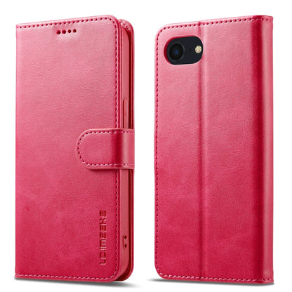 LC.IMEEKE Calf Texture Horizontal Flip Leather Case For iPhone 16e / 17e(Red)