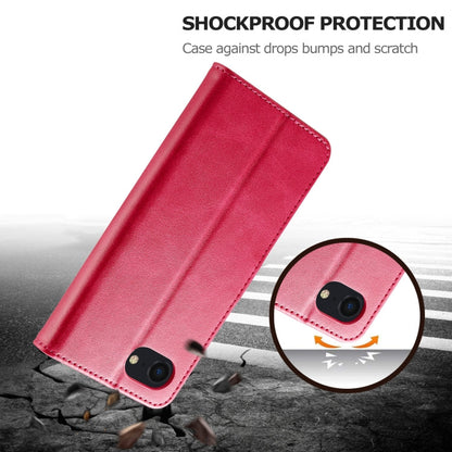 LC.IMEEKE Calf Texture Horizontal Flip Leather Case For iPhone 16e / 17e(Red)