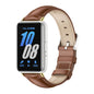 For Samsung Galaxy Fit 3 Mijobs Dual-sided Genuine Leather Watch Band(Brown Gold)