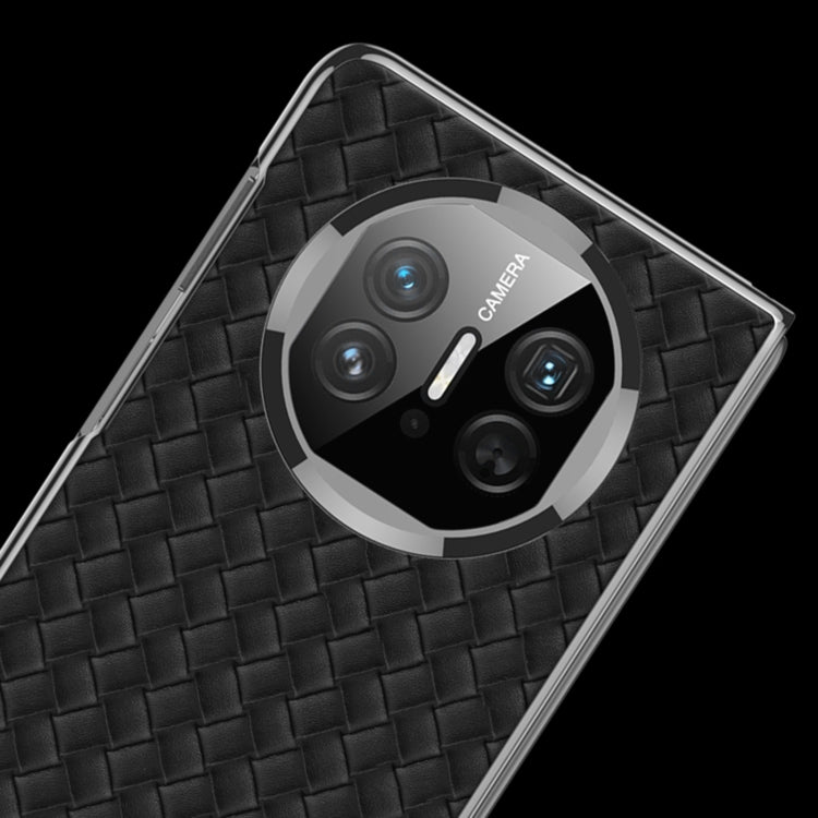 Pour Huawei Mate X5 Coque de Téléphone Antichoc en Cuir GKK Ultra-fine avec Texture Tissée et Placage (Vert)