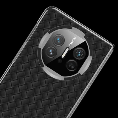 Pour Huawei Mate X5 Coque de Téléphone Antichoc en Cuir GKK Ultra-fine avec Texture Tissée et Placage (Vert)