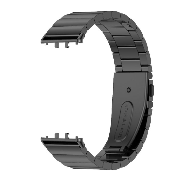 For Samsung Galaxy Fit 3 Mijobs Bamboo Metal Watch Band(Black)