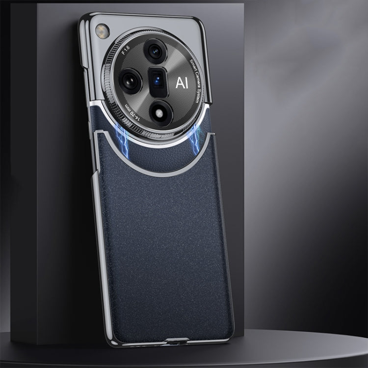 For OPPO Find X7 GKK Mortise-Tenon Connection Contrast Color Frosted AG Shockproof Phone Case(Blue)