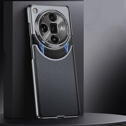 Pour OPPO Find X7 Ultra Coque de Téléphone Antichoc Givrée AG GKK à Connexion Tenon-Mortaise et Couleurs Contrastées (Noir)