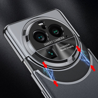 For OPPO Find X6 Pro GKK Mortise-Tenon Connection Contrast Color Frosted AG Shockproof Phone Case(Black)