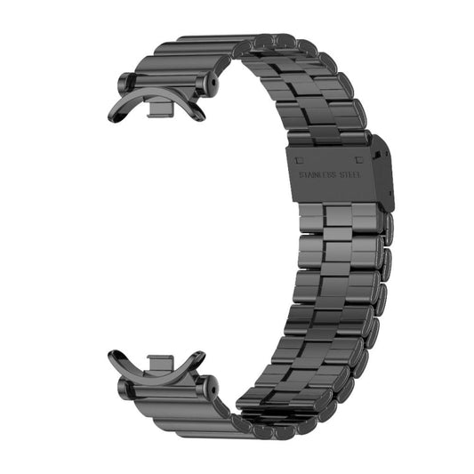 Pour Xiaomi Smart Band 10 / 9 / 8 Mijobs GT4 Bracelet de montre en métal à boucle bambou (noir)