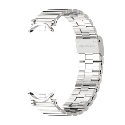 Pour Xiaomi Smart Band 10 / 9 / 8 Mijobs GT4 Bracelet de montre en métal avec boucle en bambou (Argent)