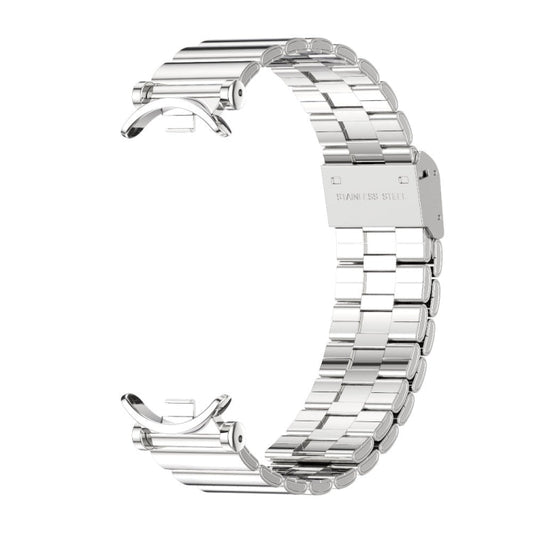 For Xiaomi Smart Band 10 / 9 / 8 Mijobs GT4 Bamboo Buckle Metal Watch Band(Silver)