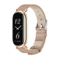 For Xiaomi Smart Band 10 / 9 / 8 Mijobs GT4 First Layer Cowhide Watch Band(Apricot Rose Gold)