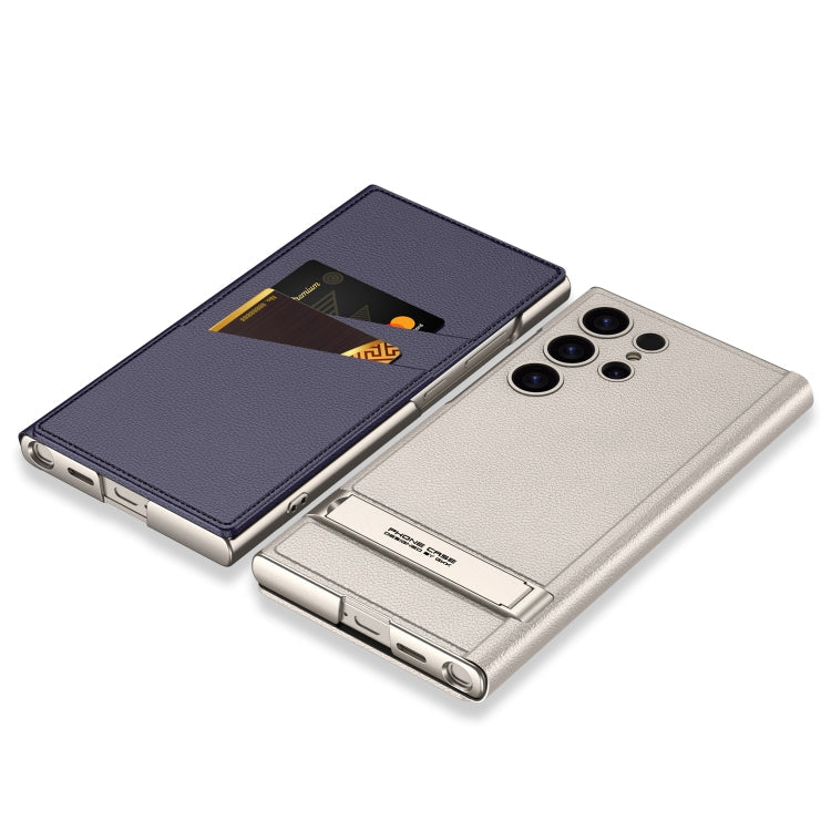For Samsung Galaxy S24 Ultra 5G GKK Triumph Ultra-Thin Flip Leather Case without Pen(Grey)
