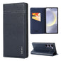 For Galaxy S24+ 5G GEBEI Top-grain Horizontal Flip Leather Phone Case(Blue)