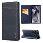 For Galaxy S24 Ultra 5G GEBEI Top-grain Horizontal Flip Leather Phone Case(Blue)